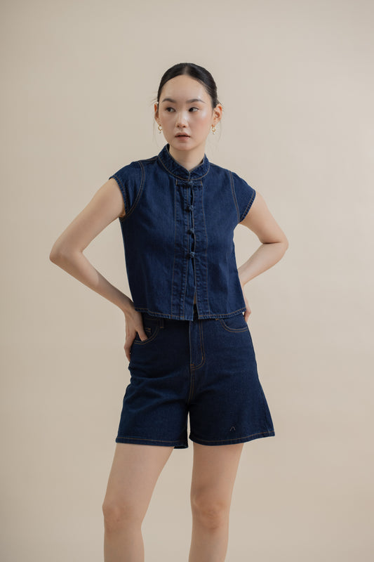 Midway Denim Shorts (Dark Denim)