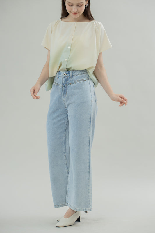 Mila Front Pocket Straight Cut Jeans (Denim)