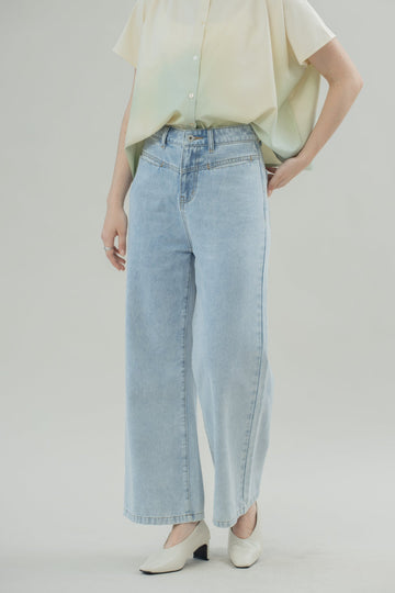 Mila Front Pocket Straight Cut Jeans (Denim)