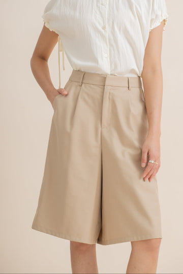 Knee Length Relax Shorts (Khaki)