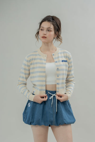 LULU Duo Stripes Cardigan (Blue Stripes)