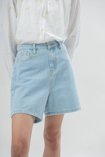 Midway Denim Shorts (Light Washed Denim)