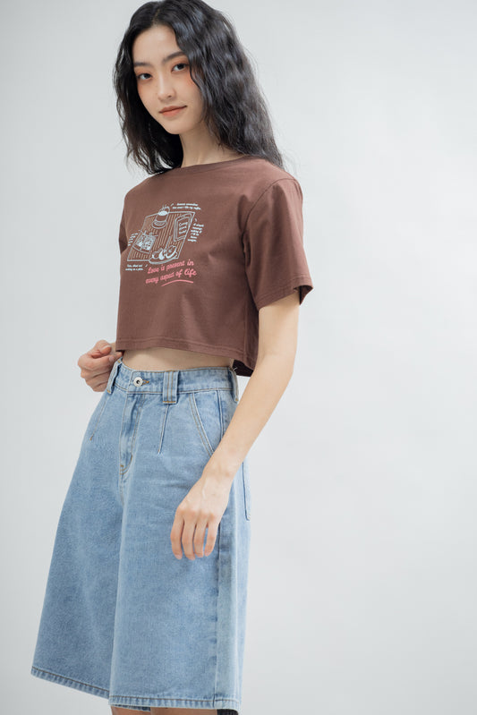 SHOPLOOOH Love Is Present In Every Aspect Of Life Tee (Brown)
