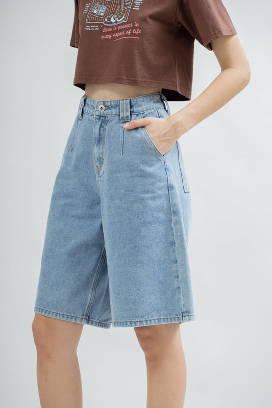 Weekend Over-Knee Jorts (Denim)