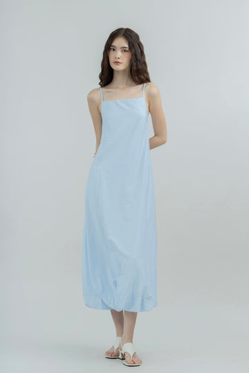 Strappy Balloon Dress (Light Blue)