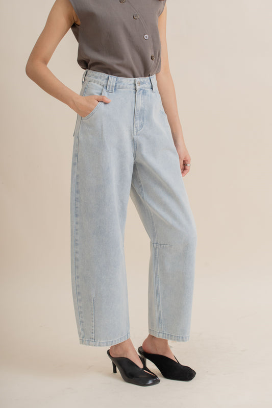 Baggy Curve Jeans (Washed Denim)