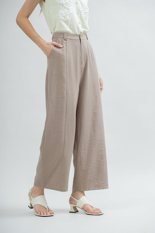 Haven Soft Textured Trouser (Khaki Grey)