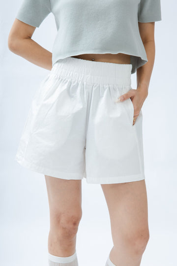 Cozy A-Line Shorts (White)