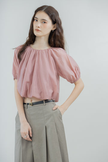 Light Puffy Sheer Short Sleeve (Pink)
