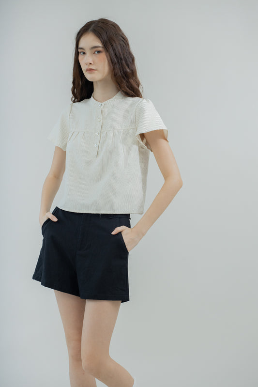 Maris Cotton Pockets Shorts (Black)