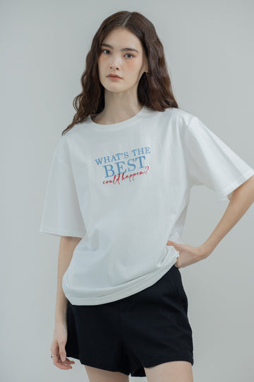 SHOPLOOOH What's the Best Could Happen Tee (Ivory)