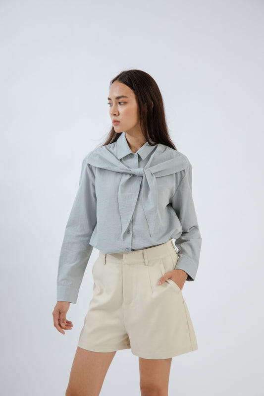 Clean Tailored Shorts (Beige)