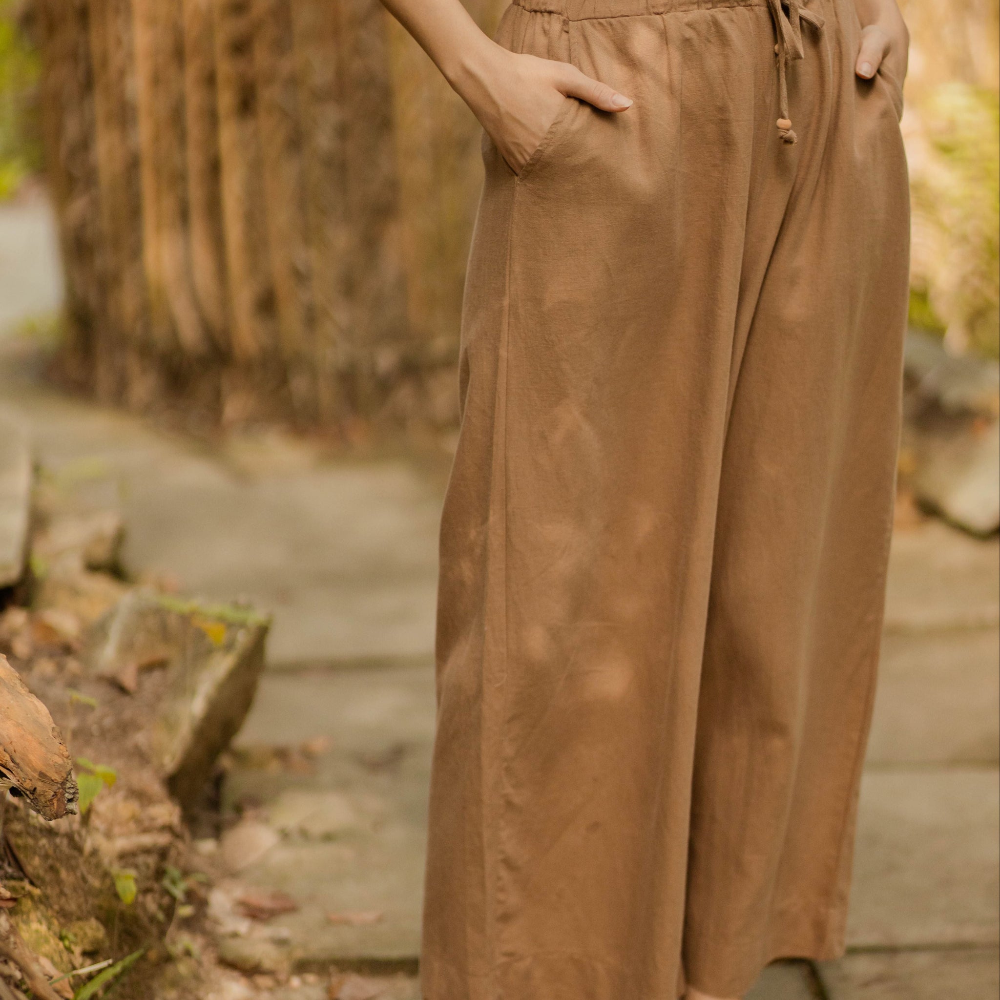 Relax Wide Leg Pants (Khaki)