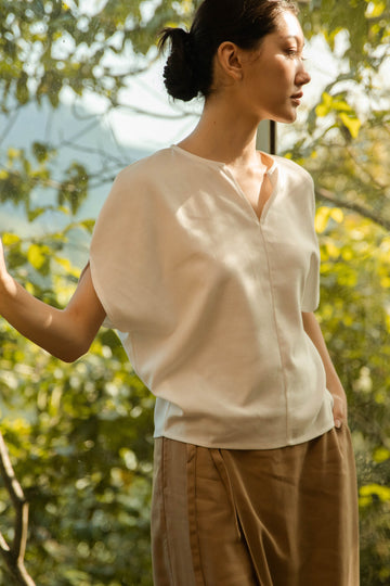 Hikari Round Cut Top (Ivory)