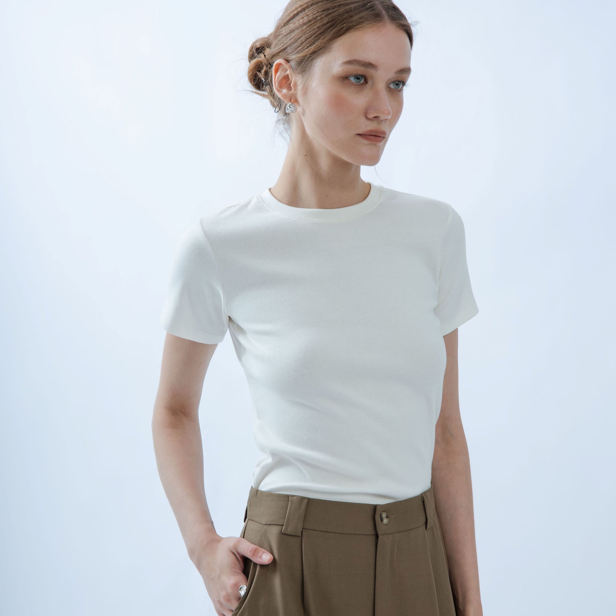 Basic Crew Neck Short Sleeve Tee
