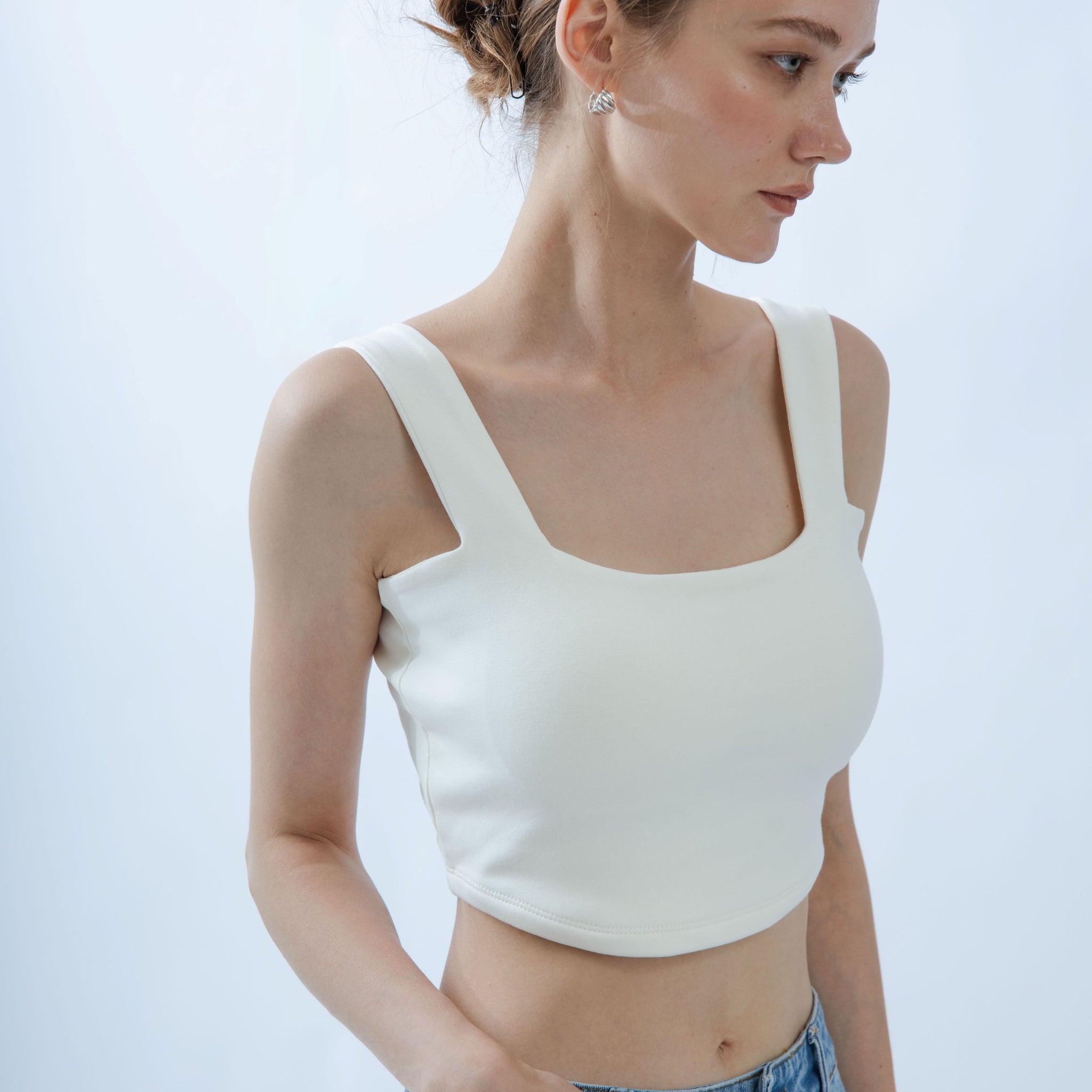 Classic Square Neck Crop Tank Top 2.0