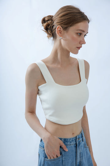 Classic Square Neck Crop Tank Top 2.0