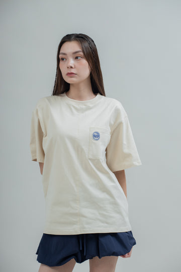 LULU & FRIENDS Center-Seam Oversize Tee (Khaki)