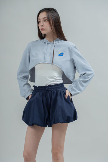 LULU & FRIENDS Crop Hooded Outerwear (Lt Blue)