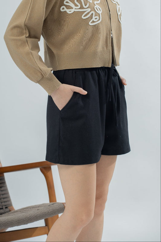 Casual Drawstring Shorts (Black)