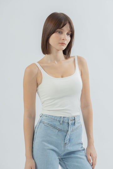 Double Straps Padded Crop Top