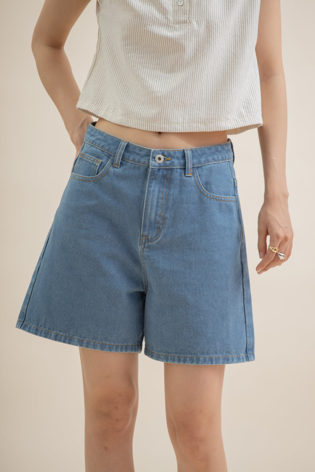 Midway Denim Shorts (Washed Denim)
