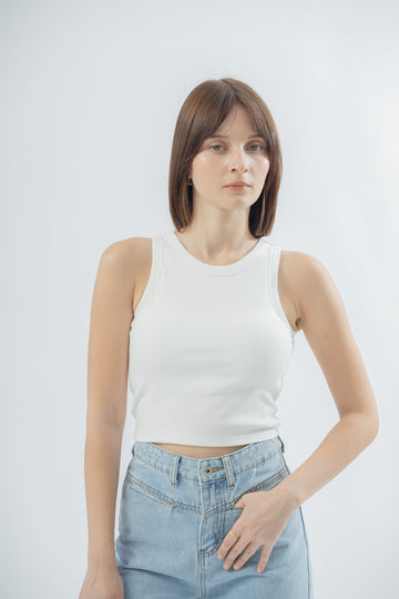 Ribbed Sleeveless Bra Top