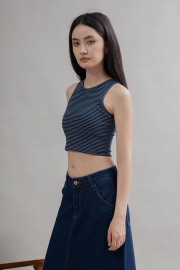 Ribbed Sleeveless Bra Top