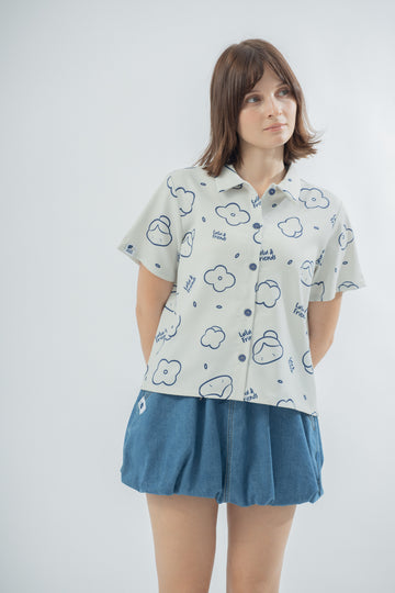 LULU & FRIENDS Short Sleeve Shirt (Beige)