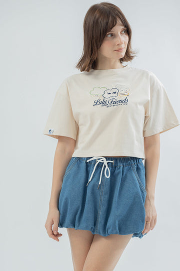 LULU & FRIENDS Color Embroidery Tee (Beige)