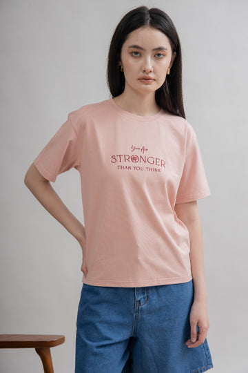 You Are Stronger Than You Think Tee (Pink)