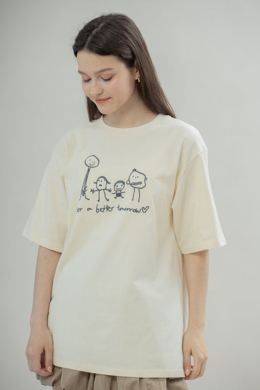 SHOPLOOOH For A Better Tomorrow Tee (Beige)