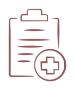 Line illustration of a medical clipboard