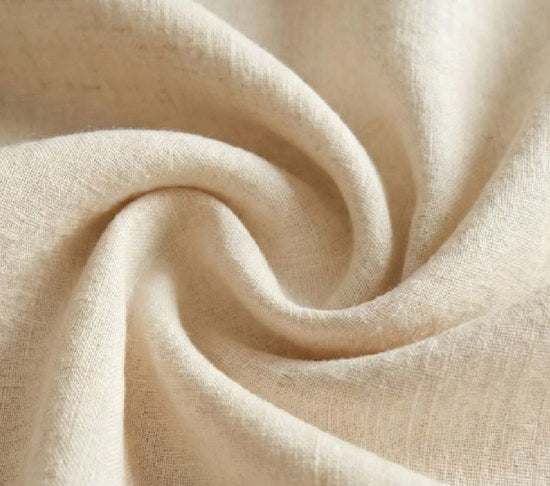 Linen oat fabric swirl
