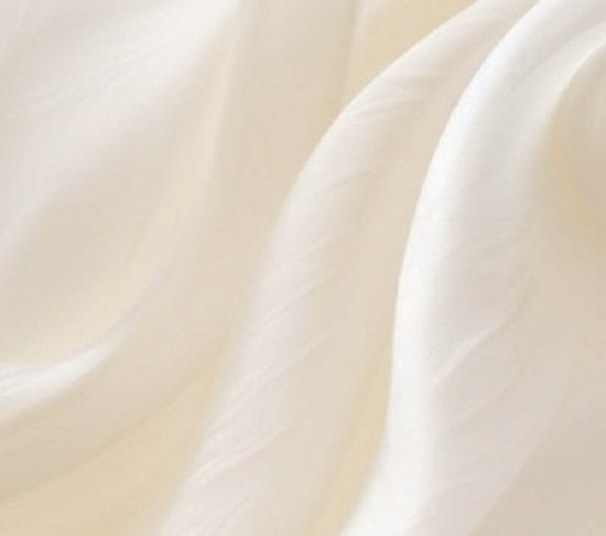Natural white fabric drape