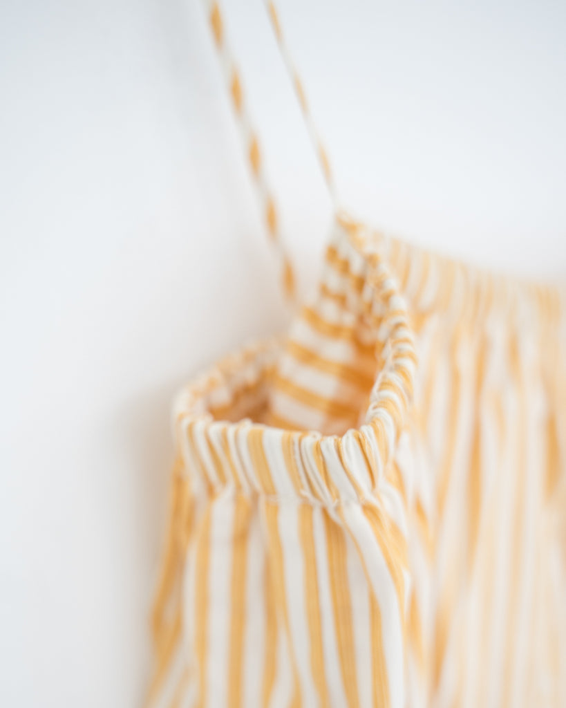 Pinstripe Maxi Dress (Yellow)