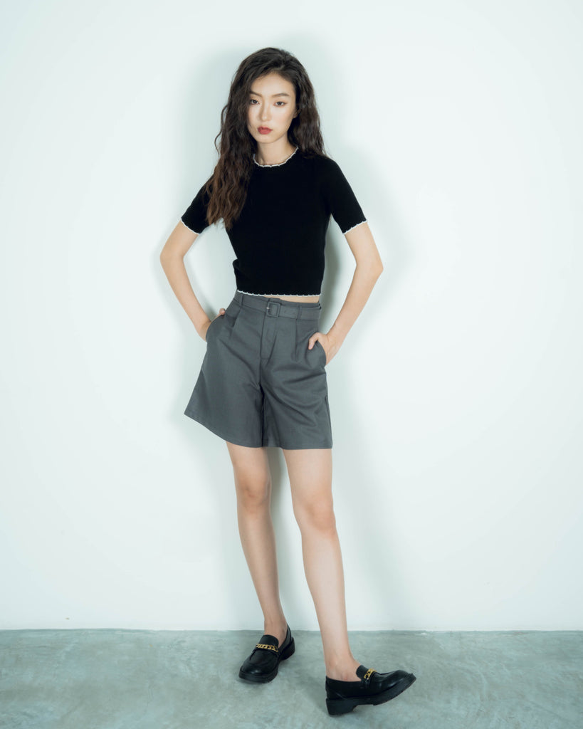 Yenny A Line Shorts (Grey)