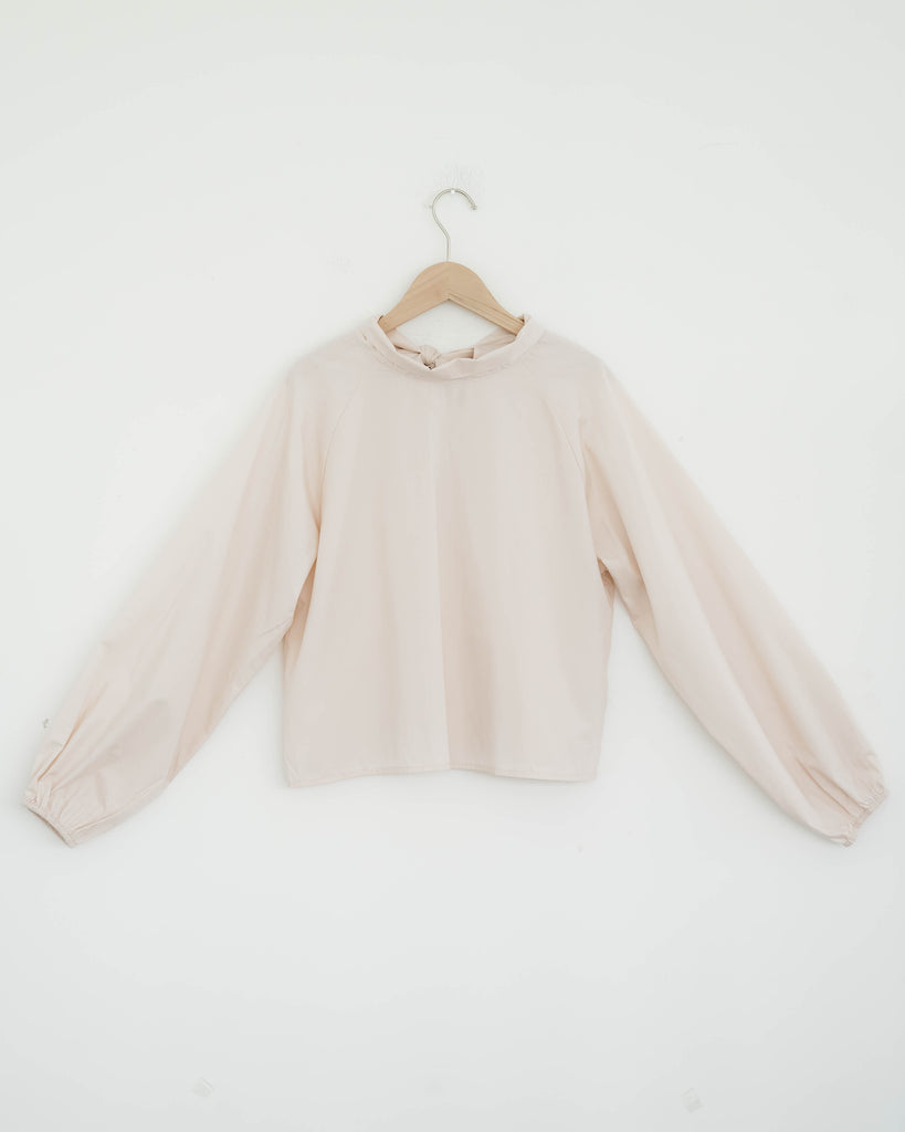 Elna Long Sleeve Two-Way Blouse (Cream)
