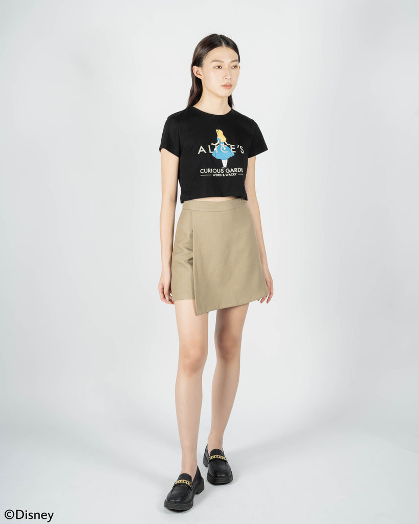 Alice In Wonderland Embroidery Skort (Khaki)