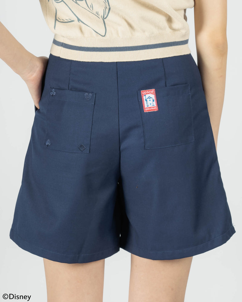 Alice Card Soldiers Tailored Shorts (Navy)