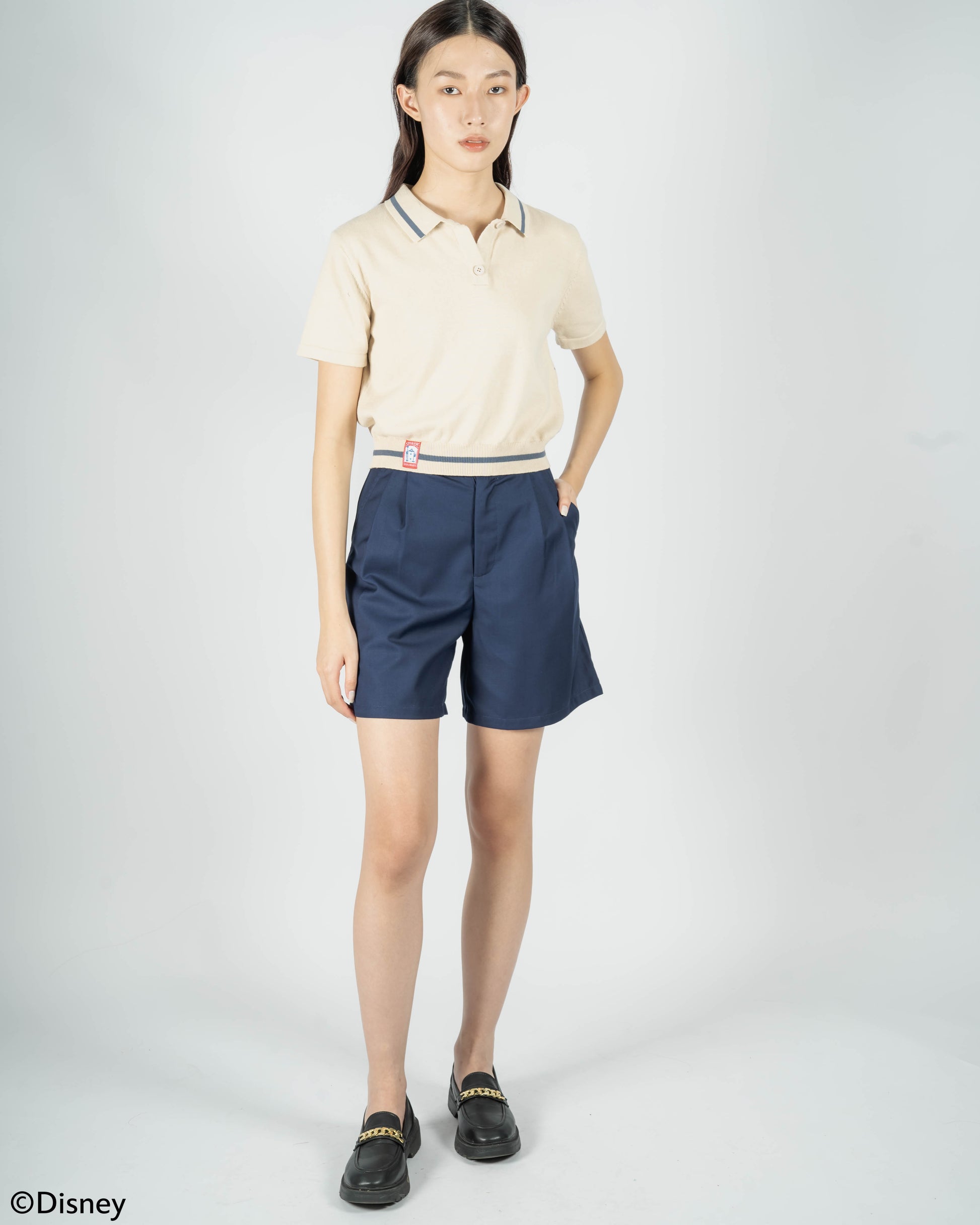 Alice Card Soldiers Tailored Shorts (Navy)