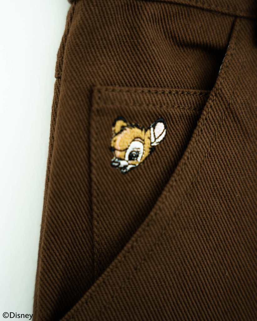 Bambi Meets Flowers Straight Pants (Brown)