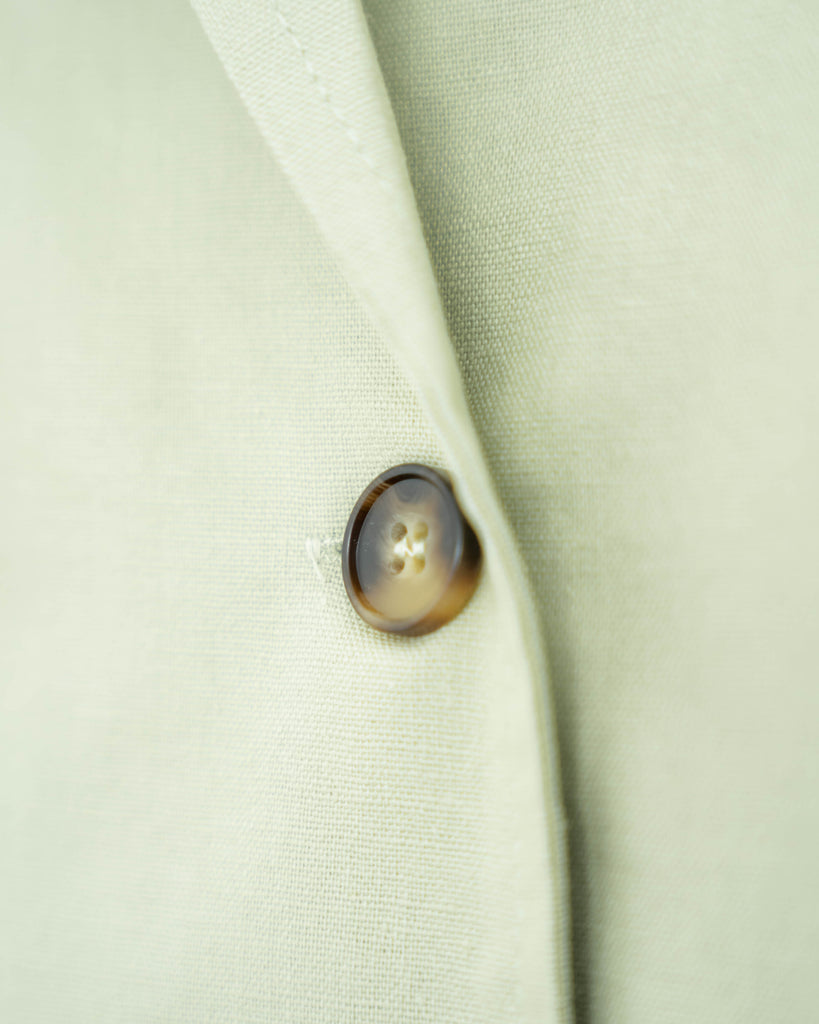 Casual Notch Collar Linen Blazer (Ash Green)