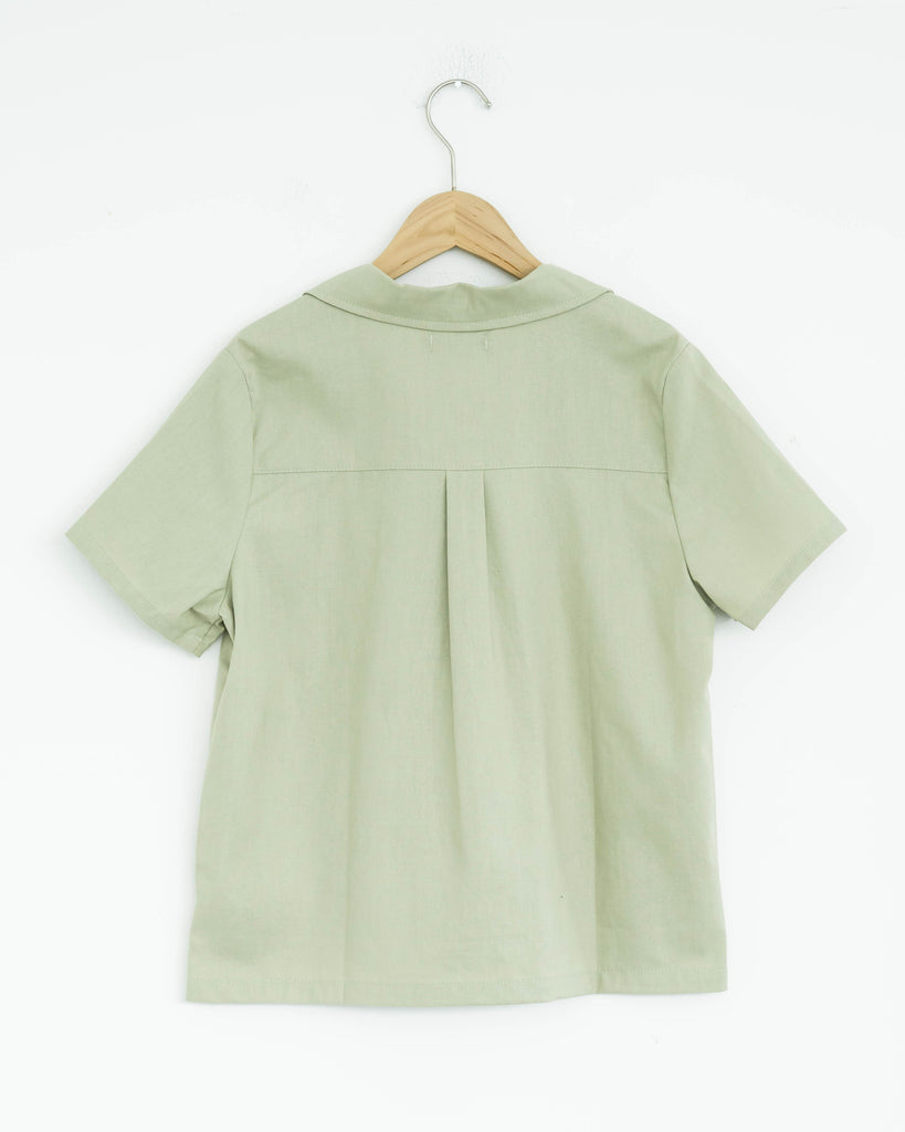 Casual Notch Collar Linen Blazer (Ash Green)