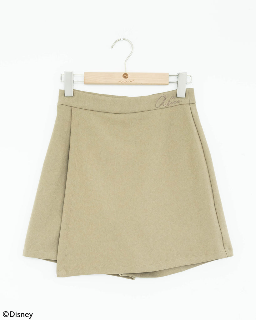 Alice In Wonderland Embroidery Skort (Khaki)