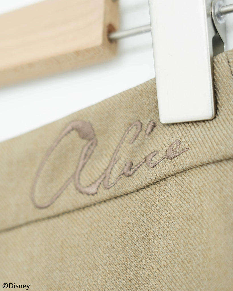 Alice In Wonderland Embroidery Skort (Khaki)
