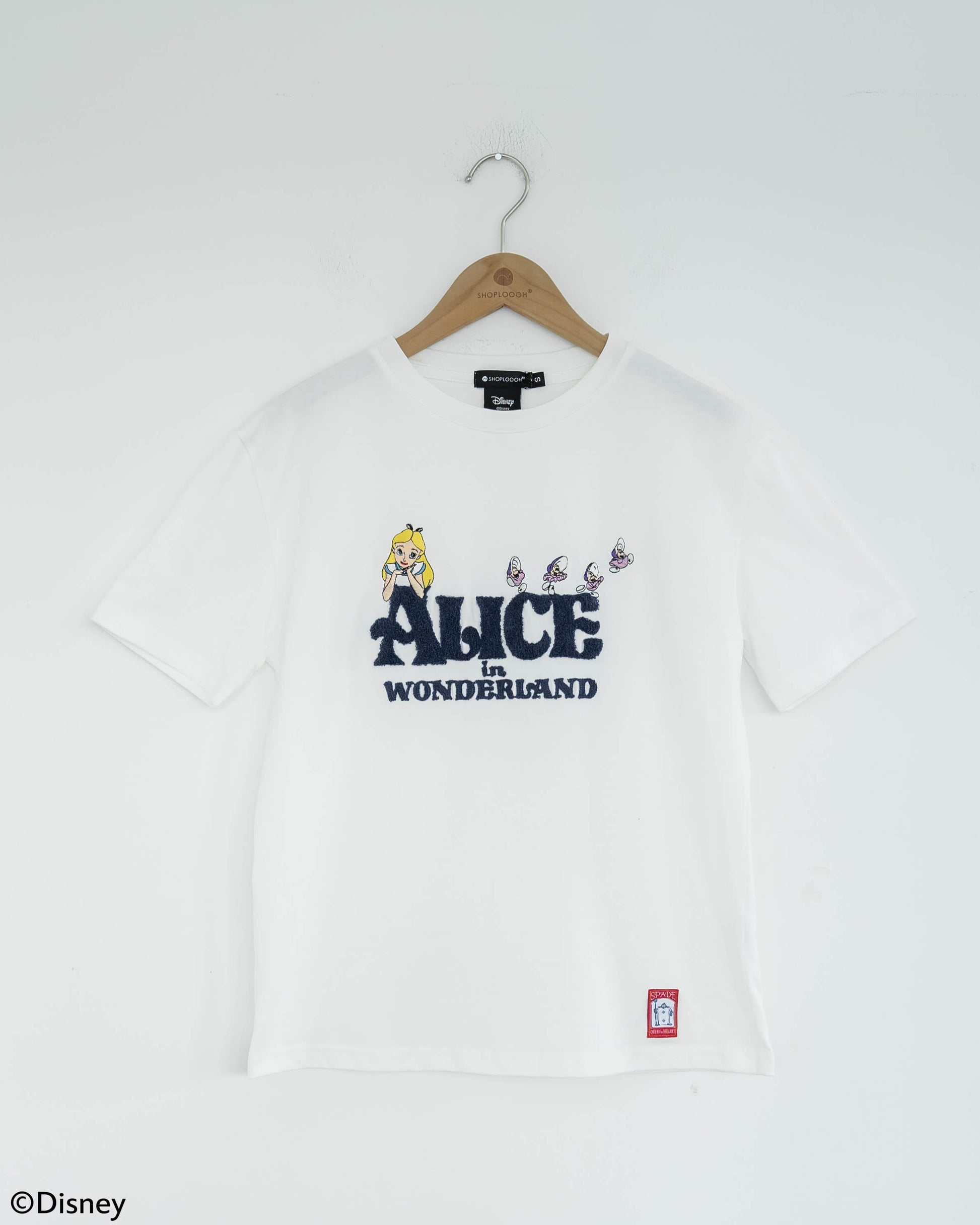 Alice Chenille Embroidery Tee (White)_Front