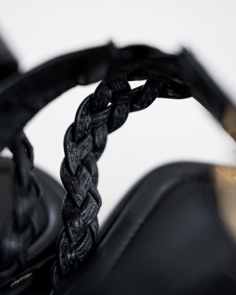 Braided Sandals (Black)