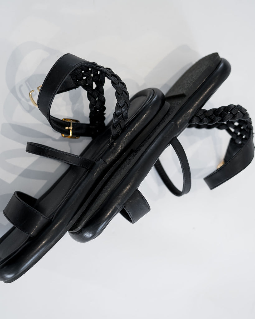 Braided Sandals (Black)