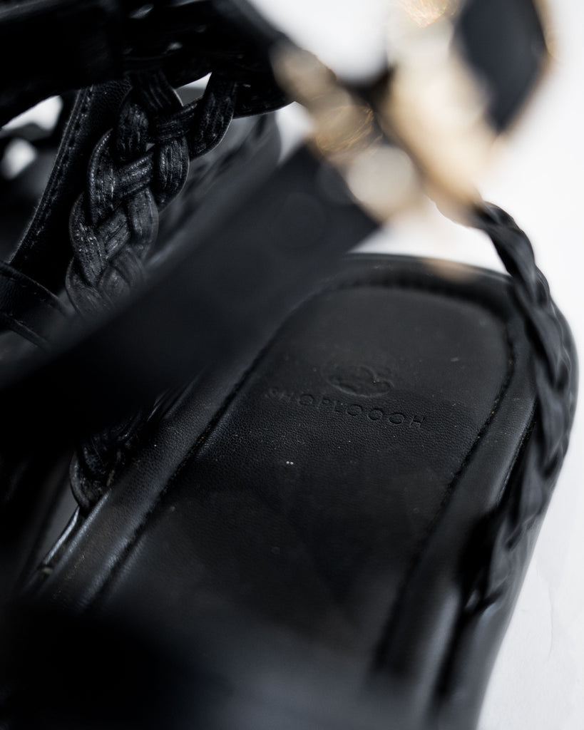 Braided Sandals (Black)